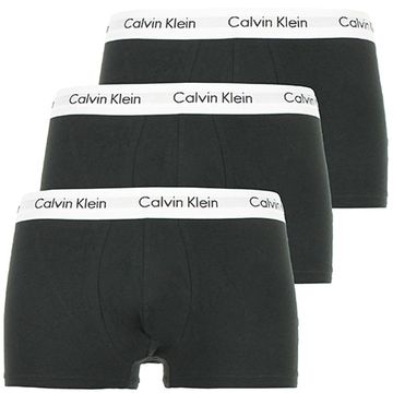 Calvin Klein - Juego de 3 bóxers de algodón elástico Negro Blanco