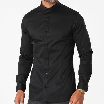 Jack And Jones - Camisa de manga larga Parma Negra