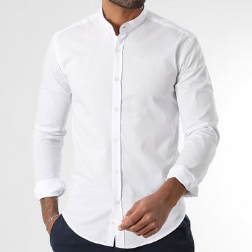 LBO - Camisa Manga Larga Slim Fit Cuello Mao 404 Blanco