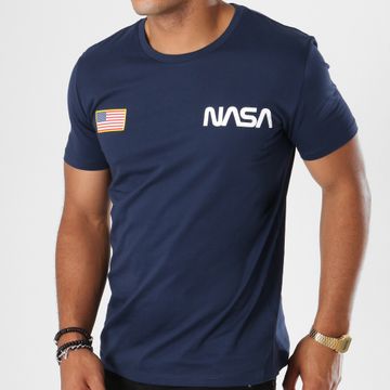 NASA - Camiseta de pecho azul marino