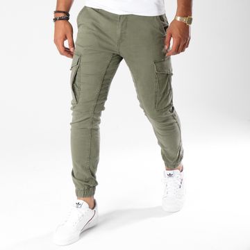 Jack And Jones - Pantalones cargo Paul Flake Slim Fit verde caqui
