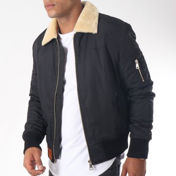 Bombers Original - Versmold Sheepskin Collar Bomber Negro
