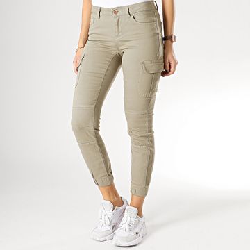 Only - Pantalón Cargo Missouri Mujer Verde Caqui Claro