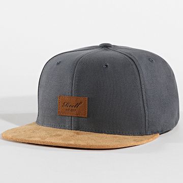 Reell Jeans - Gorra snapback de ante gris camel