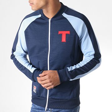 Okawa Sport - Chaqueta Toho azul marino a rayas con cremallera
