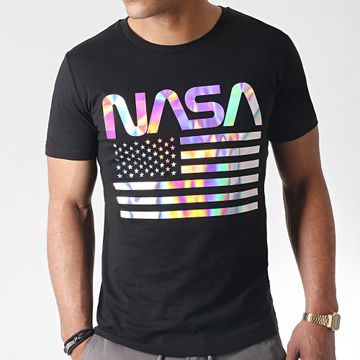 NASA - Camiseta Iridescent USA Negra