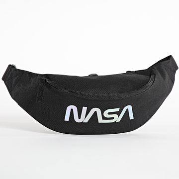 NASA - Bolsa Banana Negra Logo Gusano Iridiscente