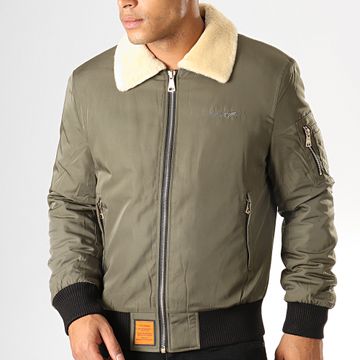 Bombers Original - Versmold Sheepskin Collar Bomber Caqui Verde