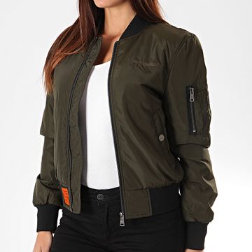 Bombers Original - Bomber Max Mujer Caqui Verde