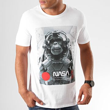 NASA - Camiseta Chimp In Space Blanca