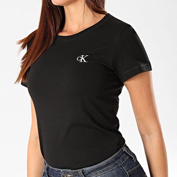 Calvin Klein - Camiseta de mujer CK Embroidery 2883 Negro