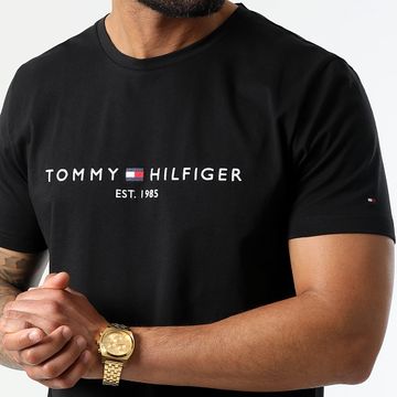Tommy Hilfiger - Camiseta Slim Core Tommy Logo 1465 Negro