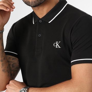 Calvin Klein - Polo Slim Tipping Manga Corta 5603 Negro
