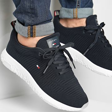 Tommy Hilfiger - Corporate Knit Rib Runner FM0FM02838 Azul marino Zapatillas Desert Sky