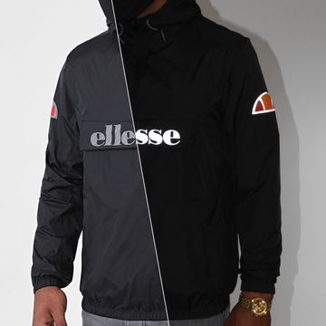 Ellesse - Acera SXG09906 Cortavientos Cuello con Cremallera Reflectante Negro