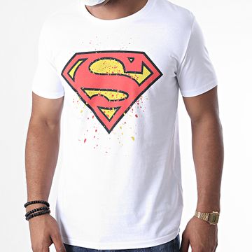DC Comics - Superman Splatter Camiseta Blanco