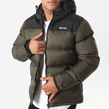Schott NYC - Chaqueta con capucha Utah 2 Verde caqui