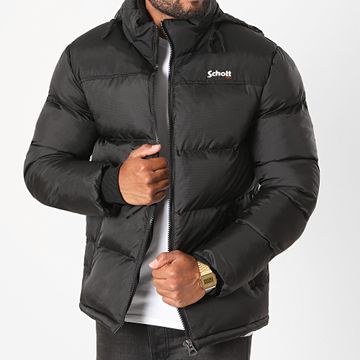 Schott NYC - Chaqueta con capucha Utah Negra