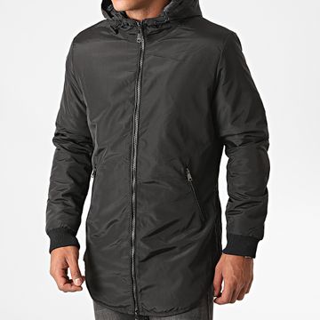 Frilivin - Chaqueta larga con capucha Negra