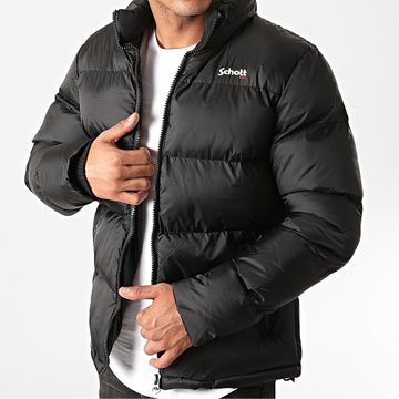 Schott NYC - Plumífero con capucha Idaho negro