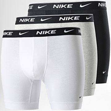 Nike - Pack De 3 Boxers Everyday Cotton Stretch KE1007 Negro Blanco Heather Grey