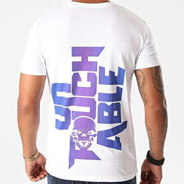 Mac Tyer - Camiseta Logo Blanco Azul Degradado