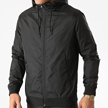 Urban Classics - Cortavientos con capucha Negro