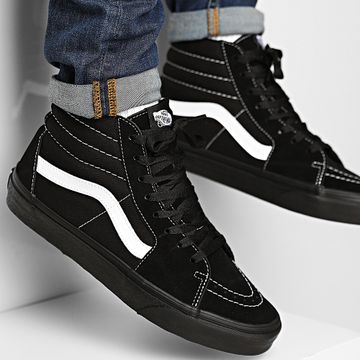 Vans - Zapatillas Sk8-Hi A32QG5WU1 Suede Canvas Black Black True White