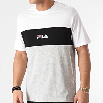 Fila - Camiseta Anoki Blocked 688468 Blanco Negro Gris Heather