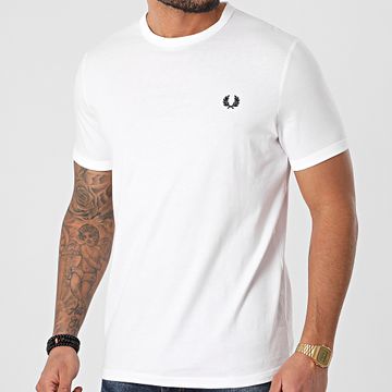 Fred Perry - Camiseta Ringer M3519 Blanca