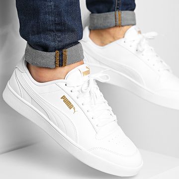 Puma - Puma Shuffle 309668 Blanco Blanco Puma Team Oro Zapatillas