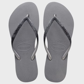 Havaianas - Chanclas Slim Sparkle Gris Mujer