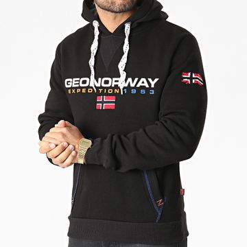 Geographical Norway - Sudadera Capucha Golivier Negro