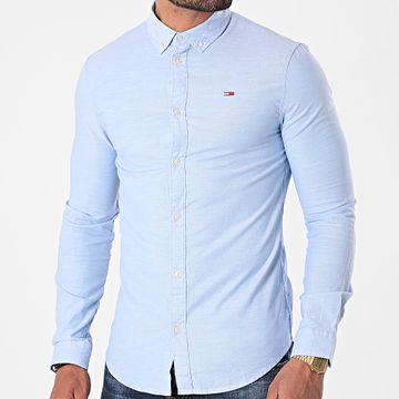Tommy Jeans - Camisa Manga Larga Oxford 9594 Azul Cielo Slim Stretch