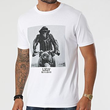Luxury Lovers - Camiseta Rider Chimpancé Blanco