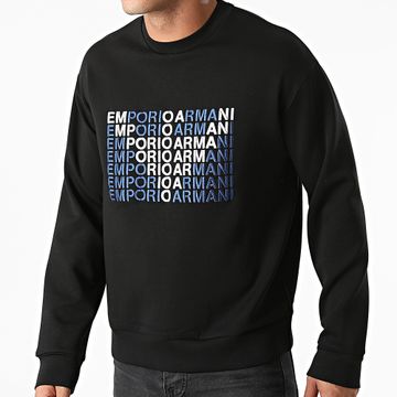 Emporio Armani - Sudadera de cuello redondo 6K1M62-1JHSZ Negro