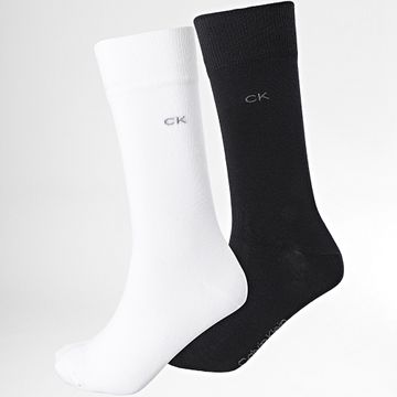 Calvin Klein - Pack De 2 Pares De Calcetines 701218631 Blanco Negro