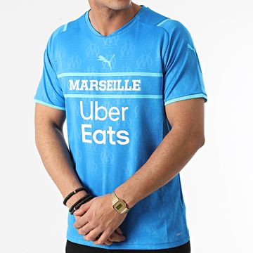Puma - Camiseta de fútbol réplica del OM 3RD 759287 Azul claro