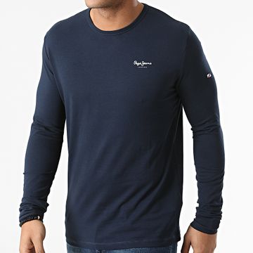 Pepe Jeans - Camiseta Básica Manga Larga Moose Azul Marino