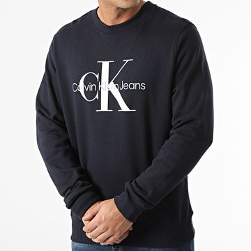 Calvin Klein - Sudadera de Cuello Redondo Core Monogram 0933 Azul Marino