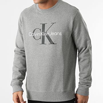 Calvin Klein - Sudadera de cuello redondo Core Monogram 0933 Heather Grey