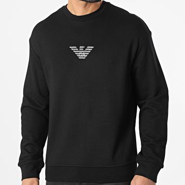 Emporio Armani - Sudadera de cuello redondo 3L1MFY-1JRIZ Negro