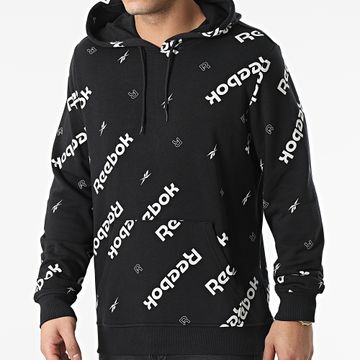 Reebok - Sudadera con capucha Reebok Identity AOP HB5976 Negro
