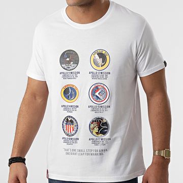 Alpha Industries - Camiseta Apollo Mission 106521 Blanco