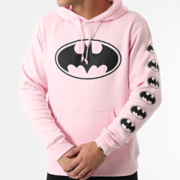 DC Comics - BW Sudadera Con Capucha Frente Y Manga Rosa Pastel Negro
