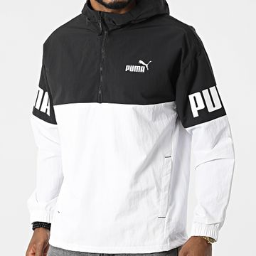Puma - Cortavientos con capucha 847475 Blanco Negro