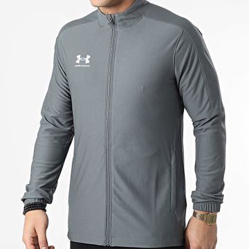 Under Armour - Challenger Chaqueta con cremallera a rayas 1365412 Gris pizarra