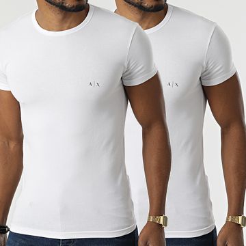 Armani Exchange - Lote de 2 camisetas 956005-CC282 Blanco