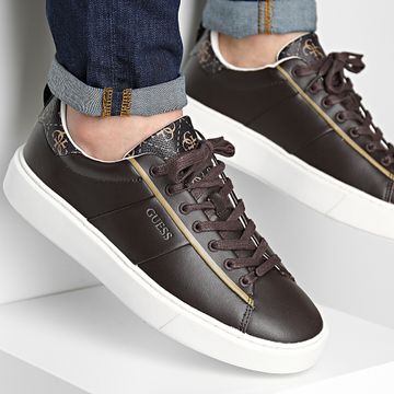 Guess - Zapatillas FM5VICLEA12 Marrón Crema