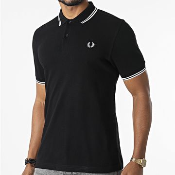 Fred Perry - Polo Manga Corta Twin Tipped M3600 Negro